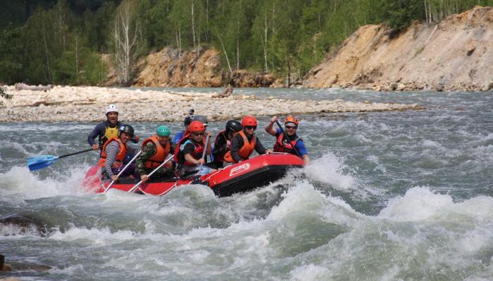 Rafting on the Ulba River in Ridder